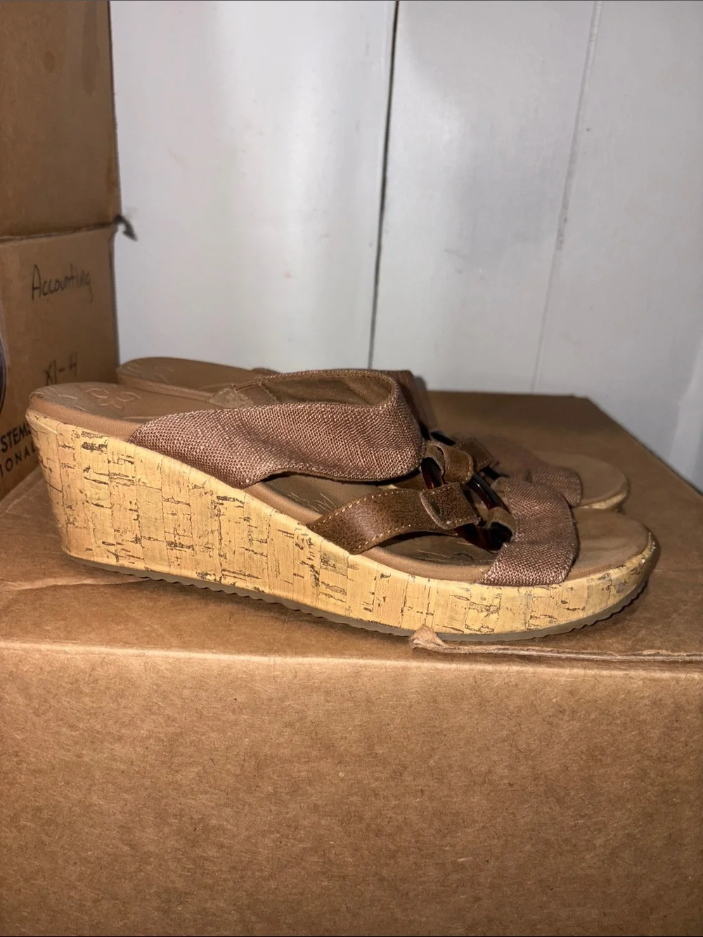 Women's Skechers Cork Wedge Sandals size 8.5